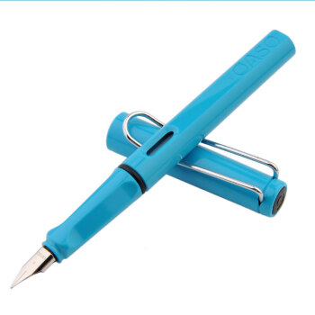 优尚（OASO）毕加索旗下 S007钢笔墨水笔 学生用练字钢笔办公商务送礼 单支装 湖蓝色 标准EF尖0.38mm