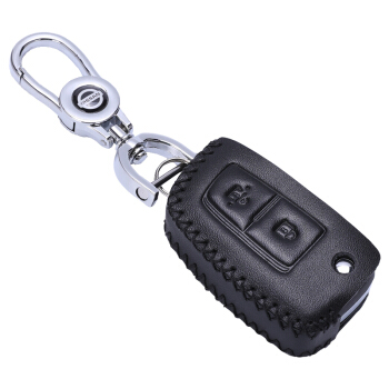 金銮殿（KING ETING）日产汽车真皮钥匙包钥匙扣 奇骏逍客劲客骐达玛驰专用钥匙套 E款插入式款钢琴黑