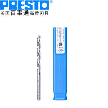 百事通（PRESTO）进口钻头高速钢直柄麻花钻咀（直径:4.6mm 刃长:47.0mm 全长:80mm）