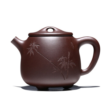 君鸣轩 紫砂壶 宜兴紫砂纯全手工茶壶 名家茶具 紫泥高石瓢