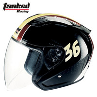 坦克（Tanked Racing）摩托车头盔电动电瓶车头盔 T536四季通用 黑色 HURR-1 L码