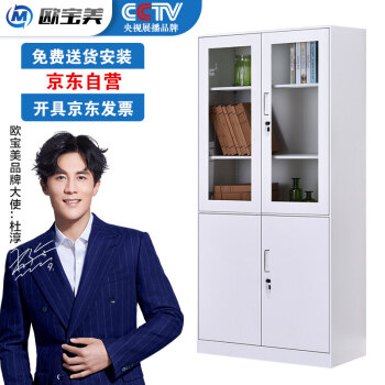 欧宝美薄边拆装文件柜资料柜凭证柜档案柜钢制铁皮柜子大器文件柜