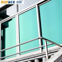 冰阳（sunice) 遮阳膜 单向透视玻璃贴膜 阳台卧室防晒隔热膜 绿银 宽0.6米x长1米