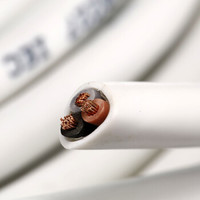 金山 国际阻燃铜芯护套线  软护套线  电线  电缆 ZR-RVV2*2.5白 100米/盘  1盘