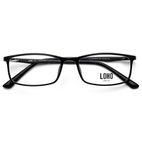 LOHO 超轻碳纤维眼镜框男款简约方框百搭近视成品加工眼镜架 LH15009 镜框+1.60防蓝光镜片