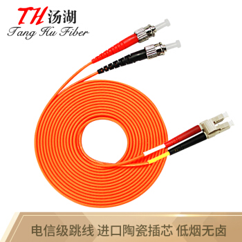 汤湖 TH-M117-5 电信级光纤跳线  ST-LC多模尾纤双芯 网线跳线 收发器尾纤 光纤线 5米