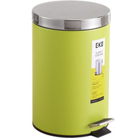 EKO垃圾桶脚踩开盖垃圾桶厨房客厅卫生间带盖家用大号垃圾干湿分类垃圾桶 9624NP(绿色)7L