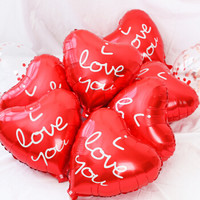 晟旎尚品 生日装饰气球成人生日结婚求婚装饰婚房布置8个装心形LOVE气球