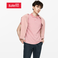 班尼路（Baleno）Polo衫 短袖男 2019年新品休闲潮流弹力纯色条纹翻领t恤男 R36 R36 L
