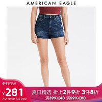 AEO牛仔短裤女高腰显瘦夏装薄款 美国鹰American Eagle 0338_6220 *3件