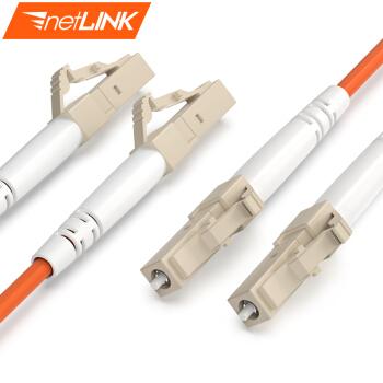 netLINK 光纤跳线 电信级 光纤熔接尾纤 光纤收发器跳线 62.5/125μm HTF-LC-LC 多模双芯 一条