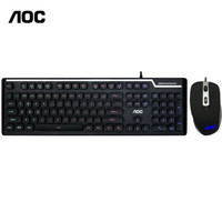 AOC KM811/D 有线键盘鼠标套装 商务办公台式机电脑一体机笔记本键盘