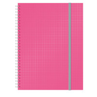 富美高（FolderMate）B5/70张趣味方格笔记本子双线圈可撕日记手账本记事本 红色42055