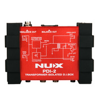 Nux PDI-2电吉他电贝司高级录音演出DI盒 非平衡信号转平衡信号注入盒 红色