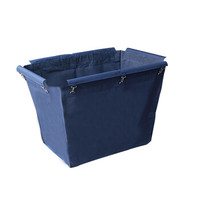 多用途清洁车布袋保洁车袋布草车布袋杂物车垃圾袋 锥形车布袋 蓝色帆布830*580*650mm 5套装
