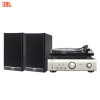 JBL Arena 130BK 黑胶HIFI套装 木质书架音响 音箱 Hi-Fi 高音质黑胶播放机