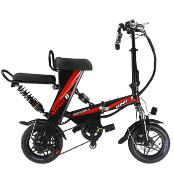 索罗门(SOLOMO)电动自行车 成人代驾代步锂电折叠电动车 男女平衡滑板车电瓶车 T16双座黑色 续航60-100公里