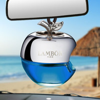 兰博（LAMBOR）汽车香水 汽车挂件车载香水 苹果 海风香型 蓝色