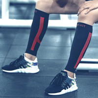 思帕客Spakct 肌励腿套运动跑步护具护小腿压缩腿套S17A05男女款通用 黑红S-M
