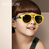 保圣(prosun)太阳镜儿童太阳镜彩色卡通圆框太阳镜墨镜 PK1508 P03镜框黄色/镜片灰色