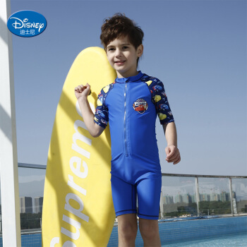 迪士尼（DISNEY）SCF10003B 迪士尼/DISNEY汽车总动员男童连体冲浪服 蓝色 130