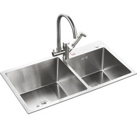 名爵 （MEJUE） Z-02448厨房手工水槽双槽304不锈钢厨房洗菜盆洗菜池洗碗池套装