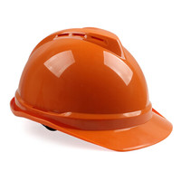 梅思安（MSA）10172478  V-Gard500 ABS 豪华型有孔安全帽 橙色带透气孔帽壳 灰针织吸汗带D型下颚带 1顶