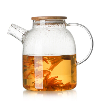 优淘客 冷水壶玻璃耐热凉水壶大容量过滤果汁壶茶壶 1.6L