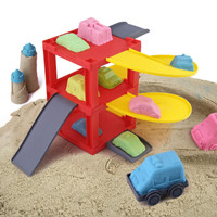 亲子企鹅儿童太空沙子沙滩玩具套装  5斤玩具动力魔力沙太空泥沙夏季男女孩室内车子玩具 交通总动员