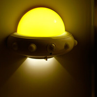 奥其斯(OUTRACE)LED创意飞碟小夜灯智能光控人体感应卧室床头婴儿宝宝喂奶暖光台灯