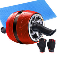凯速健身器材自动回弹健腹轮美版宽轮健腹器风火轮腹肌轮健腹滚轮CP57活力红