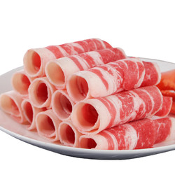 精选雪花双层肥牛卷 新鲜牛肉卷500g盒装 火锅烧烤 烤肉食材 牛肉片