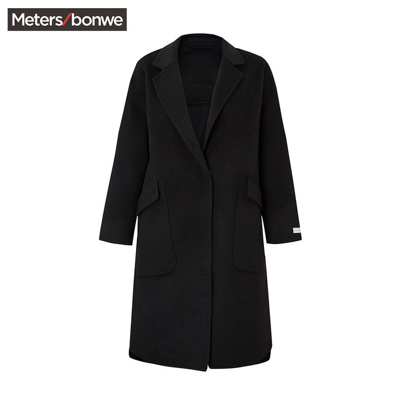 Meters bonwe 美特斯邦威 239926 女士双面呢大衣