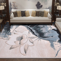 东升 步步生莲 新中式客厅地毯 1.6米*2.3米 剪花