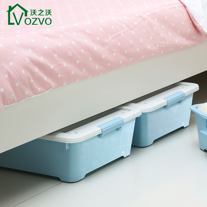 VOZVO 沃之沃 滑轮床底收纳箱 71*38*16cm