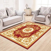 現代加厚歐式復古風格水洗地毯 客廳茶幾沙發床邊地毯_005,120*160CM *2件