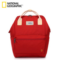 NATIONAL GEOGRAPHIC 国家地理 双肩包女大容量旅行背包休闲运动包电脑包时尚书包 -N00001.35红色