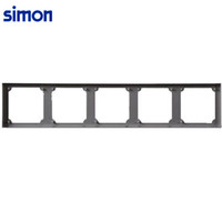 西蒙(SIMON) 开关插座面板边框 E6系列 五位边框 86型面板 荧光灰色 720650-61