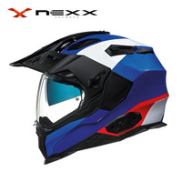 NEXX X.WED2荒原系列DUNA 亚洲版型 旅行全盔碳纤维复合材料电动摩托车头盔 蓝色 M