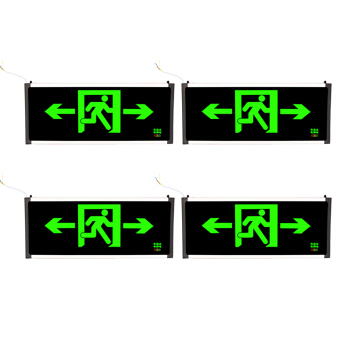 百士安新国标led消防应急灯 安全出口指示灯牌紧急疏散通道楼层标志灯 双面 双向出口 4个装