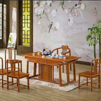 沃盛 FH-G158新中式茶桌椅组合实木茶道茶桌功夫茶艺泡茶桌1580*800*720