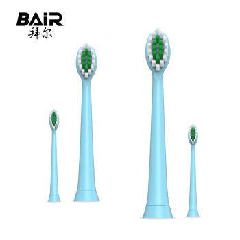 拜尔 BAIR 原装电动牙刷头 软毛牙刷头 专业牙刷头 舒适牙刷头 配套牙刷头 K5儿童牙刷头4支装蓝色