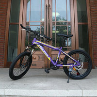 耐嘛自行车20寸山地车儿童小孩21变速单车男女小学生5-12岁 亮紫色1.2M-1.5M