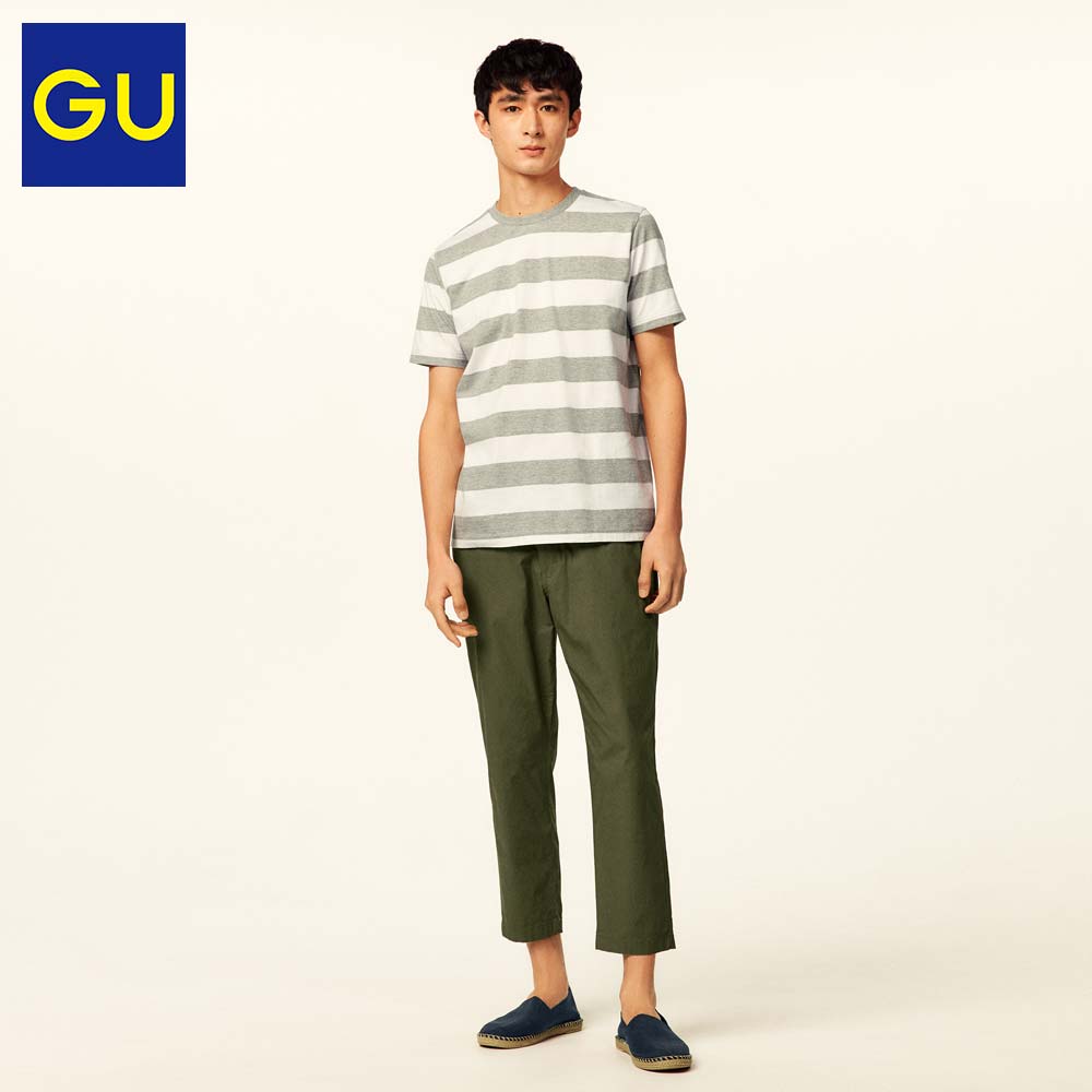 GU 极优 315830 男士宽松条纹T恤