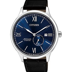 citizen 西铁城 nj0090-21l 男士自动机械表 魅力蓝皮带 钛合金表壳