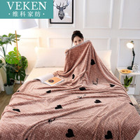 维科家纺 毛毯加厚法兰绒毯子 午睡空调毯珊瑚绒毛巾被盖毯冬季床上床单 150*200cm 莫妮卡