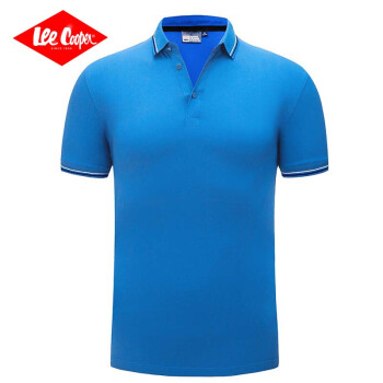 Lee Cooper    短袖POLO衫2019新款时尚休闲打底衫潮流百搭款 LZ-2758 彩兰 S