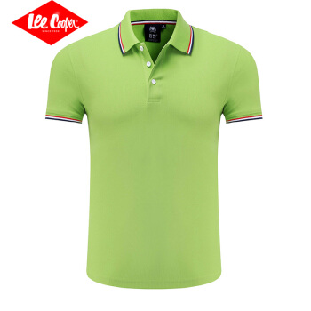 Lee Cooper      短袖POLO衫2019春季新款潮流百搭时尚休闲青年翻领 LZ-7518 果绿 XL