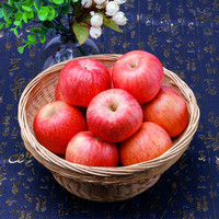 许愿果 山东烟台红富士脆甜苹果 带箱9.5-9.8斤果径75-80MM +凑单品
