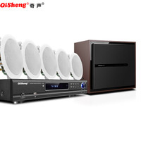 奇声（QISHENG） QS-X2家庭影院5.1家庭背景音乐主机系统套装无线蓝牙嵌入式吸顶喇叭家庭影院